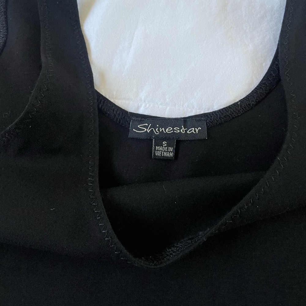 New Shinestar Basic Stretchy Black Bodysuit Small - Picture 4 of 7